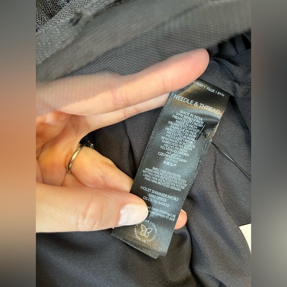 Needle and Thread Violet Shimmer Micro Mini Tulle Sequin Black dress size 2 NWT - Picture 9 of 10